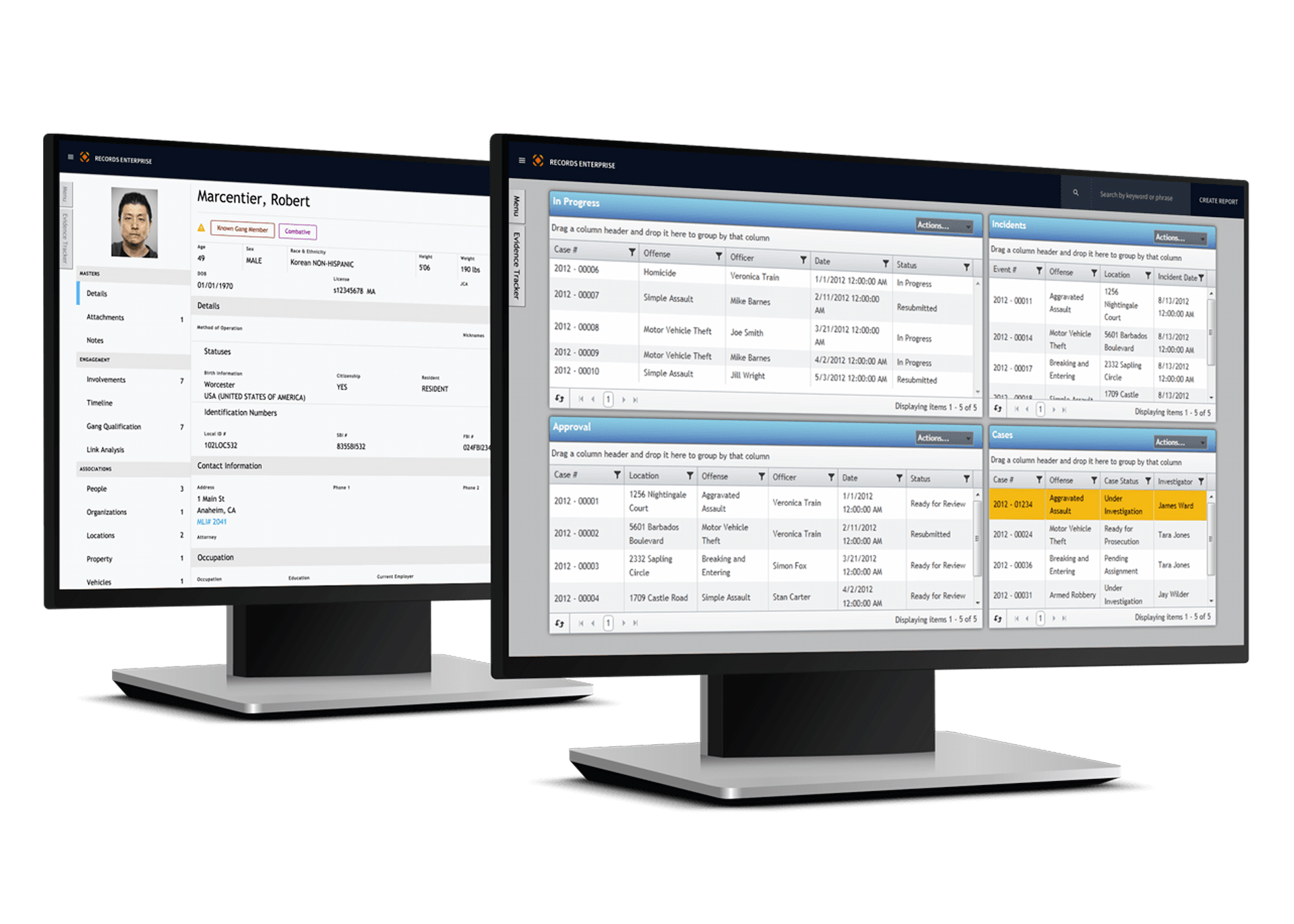 CentralSquare's Record Management Software (RMS) solution for our Public Safety Enterprise Suite.